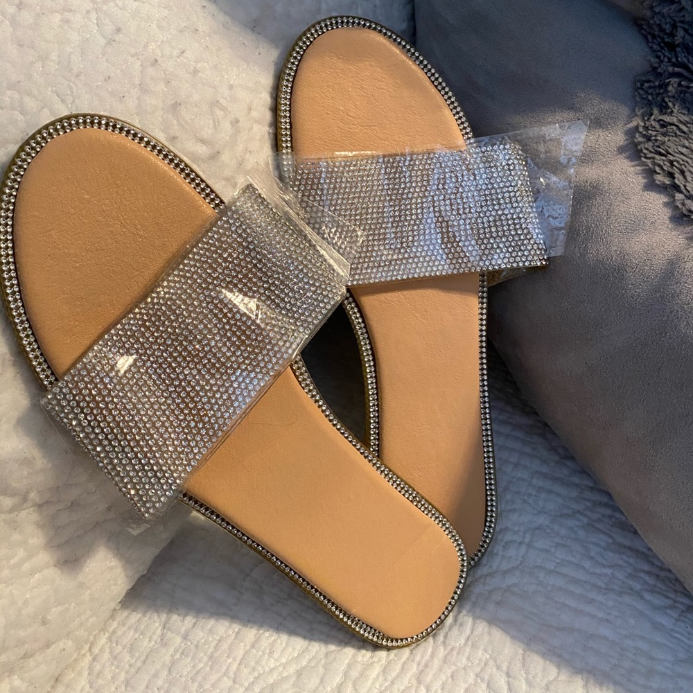 Glittery sandals size 9-10
